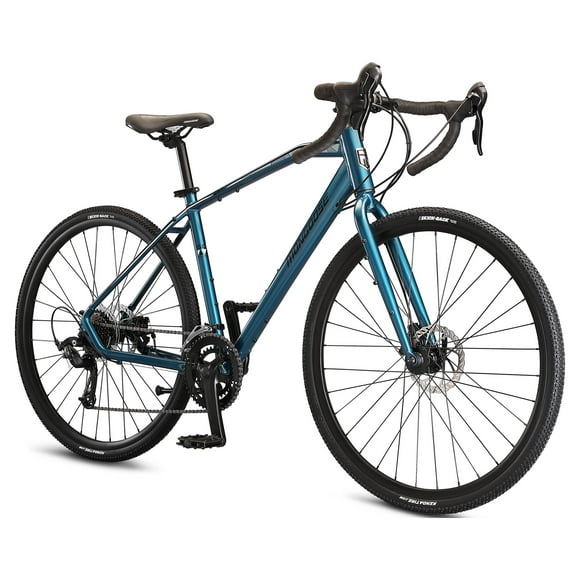 Mongoose Grit Adventure Road Bike, 14 Speeds, 700c Wheels, Blue, Ages 14+