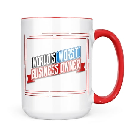 

Neonblond Funny Worlds worst Business Owner Mug gift for Coffee Tea lovers