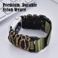 thumbnail image 5 of WorryFree Gadgets Nylon Band Compatible with Apple Watch Ultra Series 9 8 7 6 5 4 3 2 1 SE Rugged Survival Paracord Nylon Strap Braided Sport Loop for iWatch Bands Men (Army Green/Black-(42/44/45MM)), 5 of 5