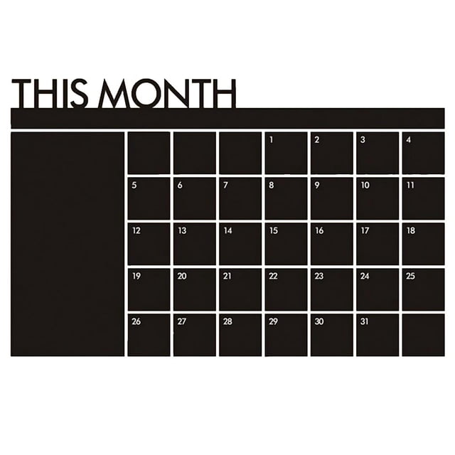 Mensual Calendario Pizarra Etiqueta De Removible Etiqueta Del Tablero