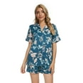 thumbnail image 1 of MintLimit Women's Satin Pajamas Set Short Sleeve and Button-Down Sleepwear Silky Loungewear PJ Sets Blue L, 1 of 3