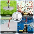 thumbnail image 4 of VNDUEEY Super Strong Neodymium Fishing Magnets, 1500 lbs Pulling Force Rare Earth Magnet, Heavy Duty Magnets with Countersunk Hole Eyebolt for Retrieving in River Lake, Beach, Lawn -4.72 inch, 4 of 6