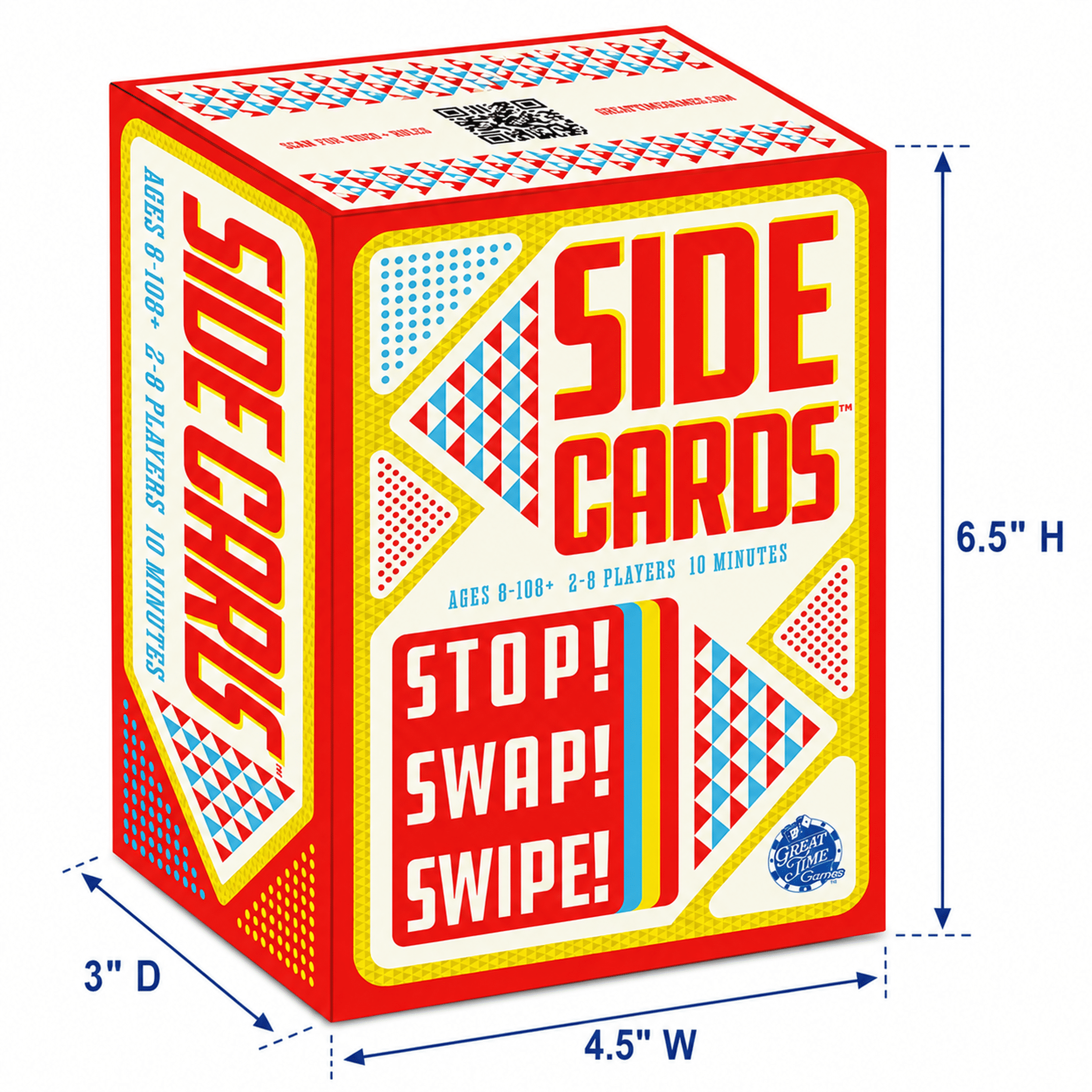 Side Cards by Great Time Games – Fast-Paced Strategy Card Game, Ages 8+, 2–8 Players, (Walmart Exclusive)