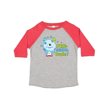 

Inktastic Preschool Dude with Cute Blue Monster Gift Toddler Boy Girl T-Shirt
