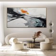 thumbnail image 2 of Large minimalist wall art, white abstract art, black 3D texture acrylic canvas art, large wall art, modern home decoration,(61*122cm)24*48 Inches,Unstretched,Frameless, 2 of 4