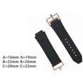 thumbnail image 2 of Accesorios de reloj compatibles con Hublot Correa de silicona resistente al agua de caucho con rayas verticales, 2 of 2