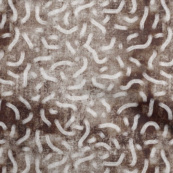 oneOone Viscose Chiffon Brown Fabric Brush Stroke Sewing Material Print Fabric By The Yard 42 Inch Wide