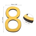 thumbnail image 2 of 3 Inch House Numbers 3D Number Mirror Wall Stickers Self-Adhesive for DIY Home Decoration Gold Number 8, 2 of 5