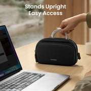 tomtoc Electronic Organizer Travel Case, Water Resistant Dual Compartment Tech Pouch Cable Organization Storage Bag for Charger, Cord, Phone, Hard Drive, Power Bank, Accessories Travel Essentials