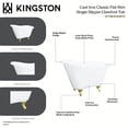 thumbnail image 5 of Aqua Eden VCTND5130NT2 51-Inch Cast Iron Classic Flat-Rim Single Slipper Clawfoot Tub (No Faucet Drillings) in White/Polished Brass, 5 of 5