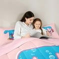 thumbnail image 5 of Manfei Girl Personalized Gifts Bedding Comforter Set,Colorful Letter T Twin Comforter Sets,Cartoon Axolotl Watercolor Croal Bedding Set For Princess,Lightweight Room Decoration Reversible,2 Pieces, 5 of 8