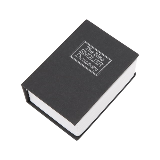 Caja fuerte para libros Jadeshay color negro con llave resistente y duradera