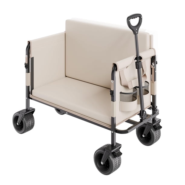 Vagón plegable plegable VEVOR 250 kg 220 L con ruedas y banco