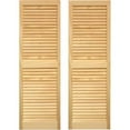 thumbnail image 6 of AWC Exterior Wood Window Shutters Louvered 15"wide x 59"high Unfinished Pine, One Pair, 6 of 6