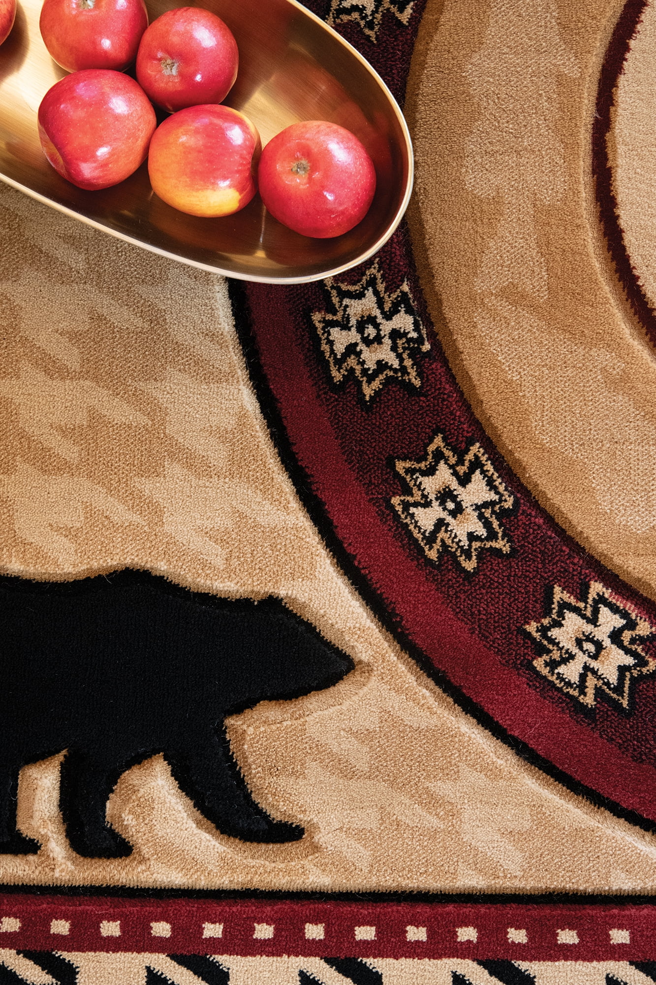 United Weavers Rustic Forest Benson Lodge Animal Area Rug, Beige, 7'10" x 10'6"