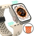 thumbnail image 5 of Sport Band Compatible with Apple Watch Band 42mm 44mm 45mm 49mm for Women Men,Magnetic Silicone Breathable Wristband Replacement Strap for iWatch Ultra 2 SE Series 9 8 7 6 5 4 3 2 1,Cream, 5 of 7