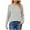 Gray, variant on Lenpel Women's Long Sleeve Shirts Soft Casual Crew Neck Ribbed Knit Pullover Tops Fall Lightweight Sweaters