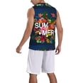 thumbnail image 2 of Pofeuu Summer Birds and Flowers Print Basketball Jersey, Shirts for Men Youth Basketball Jersey Crew Neck-3X-Large, 2 of 6
