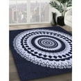 thumbnail image 3 of Ahgly Company Tapis d'Intérieur Lavables en Machine, Rectangle Bleu Nuit Transitionnel, 2' x 4', 3 of 7
