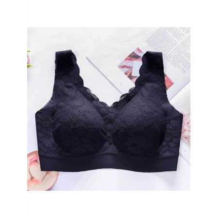 

EleaEleanor 3D Wireless Contour Bra Padded Lace Push Up Brassiere Women Daily Bras