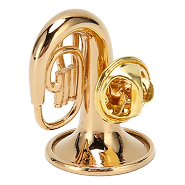 Cuerno Francés En Miniatura, Broche Musical En Miniatura, Lustre, Hermoso, Realista, Dorado Para Festivales De Música Para Amantes De La Música