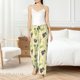 thumbnail image 4 of Balery Green And Purple Grapes Pantalones de pijama para mujer, pijamas ultraligeros, pantalones de estar por casa-Small, 4 of 6