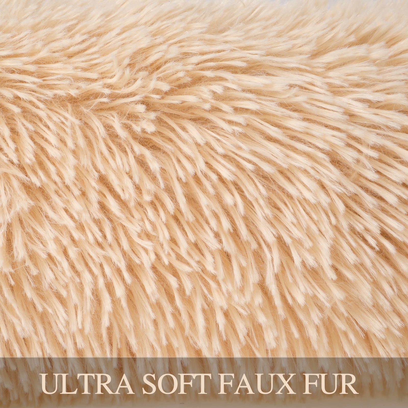 Sennaux Rectangle Plush Pet Bed Calming Bed for Dogs Cats Kennel Cuddler Crate Cushion Mat Washable