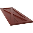 thumbnail image 4 of 12"W x 25"H True Fit PVC Single X-Board Farmhouse Fixed Mount Shutters, Pepper Red (Per Pair - Hardware Not Included), 4 of 9