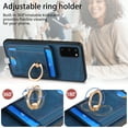 thumbnail image 6 of Dteck for Samsung Galaxy S21+ Case, 2 in 1 Magnetic Wallet with Phone Grip, Compatible with MagSafe, Detachable Premium PU Leather Magnetic Case with Card Slots Ring Holder,Blue, 6 of 9