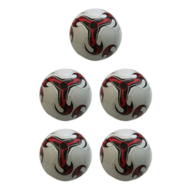 Wweixi Durable PVC-Made Soccer Ball For Football Middle School Match Long Service Life 1 White 5Set