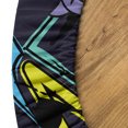 thumbnail image 5 of Ambesonne Emoji Fitted Round Tablecloth, X Shaped Eye Evil Faces Print, 36"- 40" Diameter, Violet and Multicolor, 5 of 5