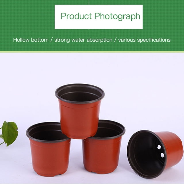 Simple Plant Pot Seedling Nursery Flower Holder pot plastic flower Plastic Pot Container Home Gardening Tool, 100