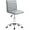 Light Gray, variant on XiHuaZhaoChen Modern Adjustable Low Back Armless Ribbed Task Office Desk Vanity Swivel Rolling Leather Computer Conference Chair (White)