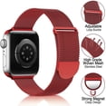 thumbnail image 3 of Compatible for Apple Watch Band 38mm 40mm 41mm , Stainless Steel Mesh Loop Band Adjustable Magnetic Replacement Wristband Compatible with iWatch Series 7 6 5 4 3 2 1 SE-Red, 3 of 3