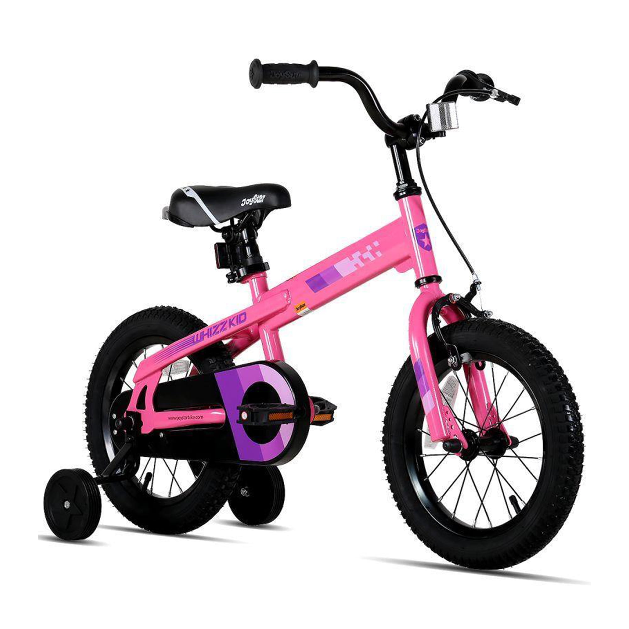 12inch Kids Bike Black and Pink Sturdy Adjustable Children Bicycles Girls Gift 