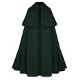 thumbnail image 2 of Halloween Hooded Robe Cloak, Men's Medieval Style Suede Cape Costume, Renaissance Inspired Dress Up Wrap for Masquerade Parties, Stage Shows and Themed Events, 2 of 4