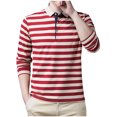 thumbnail image 1 of Blusa y camisa de manga larga con cuello vuelto para hombre, blusa formal de negocios con solapa y estampado, blusa de manga larga con cuello vuelto, blusa para hombre, blusa de poliéster, 1 of 2
