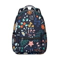 thumbnail image 1 of Bright Floral Print Students Backpack Comfortable and Durable School Bag with Romantic Rose and Peony Pattern, Adjustable Strap for Outdoor Adventures, 1 of 2