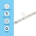 thumbnail image 2 of Uxcell 20-Pack 2-Pin 10mm LED Strip Lights Connectors for 5050 2835 Strip Light DIY Lighting [White], 2 of 6