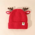 thumbnail image 4 of Christmas Baby Hat and Gloves, Cute Antler Hat Beanie with Gloves, 4 of 7
