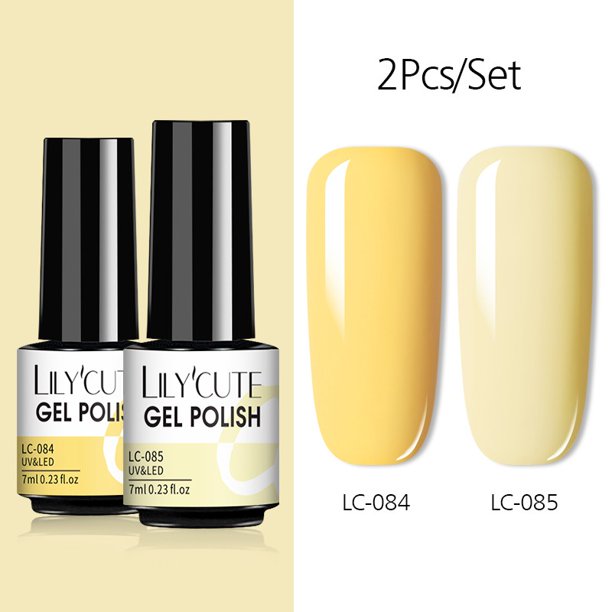 LILYCUTE 2 Unids/Set Gel Esmalte De Uñas Gótico Efecto Negro Blanco Purpurina UV Gao Jiahui unisex