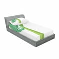 thumbnail image 3 of Reptile Bedding Set with Sheet & Covers, Exotic Grumpy Lizard Holding onto Grass with Curled Tail Jungle Cartoon Camouflage, Printed Bedroom Decor 2 Shams, 4 Sizes, Green White, by Ambesonne, 3 of 3