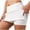 White, variant on BLVB Women's Athletic Skort with Built-In Shorts Tennis Skirt Crossover Waist Side Slit Workout Golf Yoga Shorts