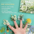 thumbnail image 4 of Flower Sticker, Scrapbooking Supplies for Adult Junk Journal 50 Sheets, Transparent Stickers and Material Paper Green,1 * Flower Sticker set,Green, 4 of 6