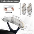 thumbnail image 6 of HELLHERO Marble Print Office Chair Cover Set, Desk Chair Slipcover Universal Dustproof, Office Desk Chairs Cushion Cover Set and Arm Covers, White, 6 of 6
