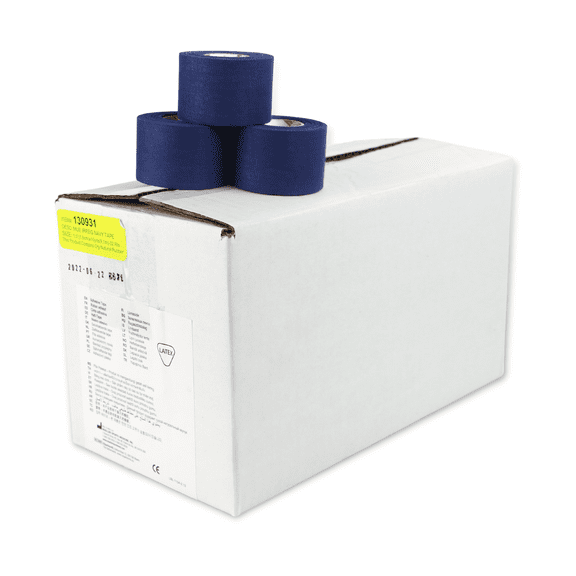 Mueller MTape Non-Elastic Athletic Tape / Irregular Rolls: 1-1/2 in. x 30 ft. (Navy Blue) 32-rolls