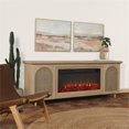 thumbnail image 2 of Pemberly Row 76" Landscape Electric Fireplace TV Stand in White Oak, 2 of 9