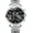 silver black, variant on Men Analog Multifunctional Clock Automatic Self Winding Mechanical Wrist Watch with Stainless Steel/Leather Band Luminous Sapphire Crystal
