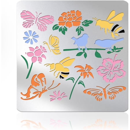 Stainless Steel Metal Stencils for DIY Scrapbooking/Photo Album Decorative Embossing DIY Paper Card Matte Stainless Steel Color Mixed Shapes for DIY