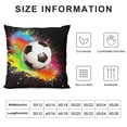 thumbnail image 5 of GOSMITH Decorative Pillow Covers,  for Sofa Farmhouse Home Decor, Splash Ink Art Sport Football Soccer Ball, 5 of 5